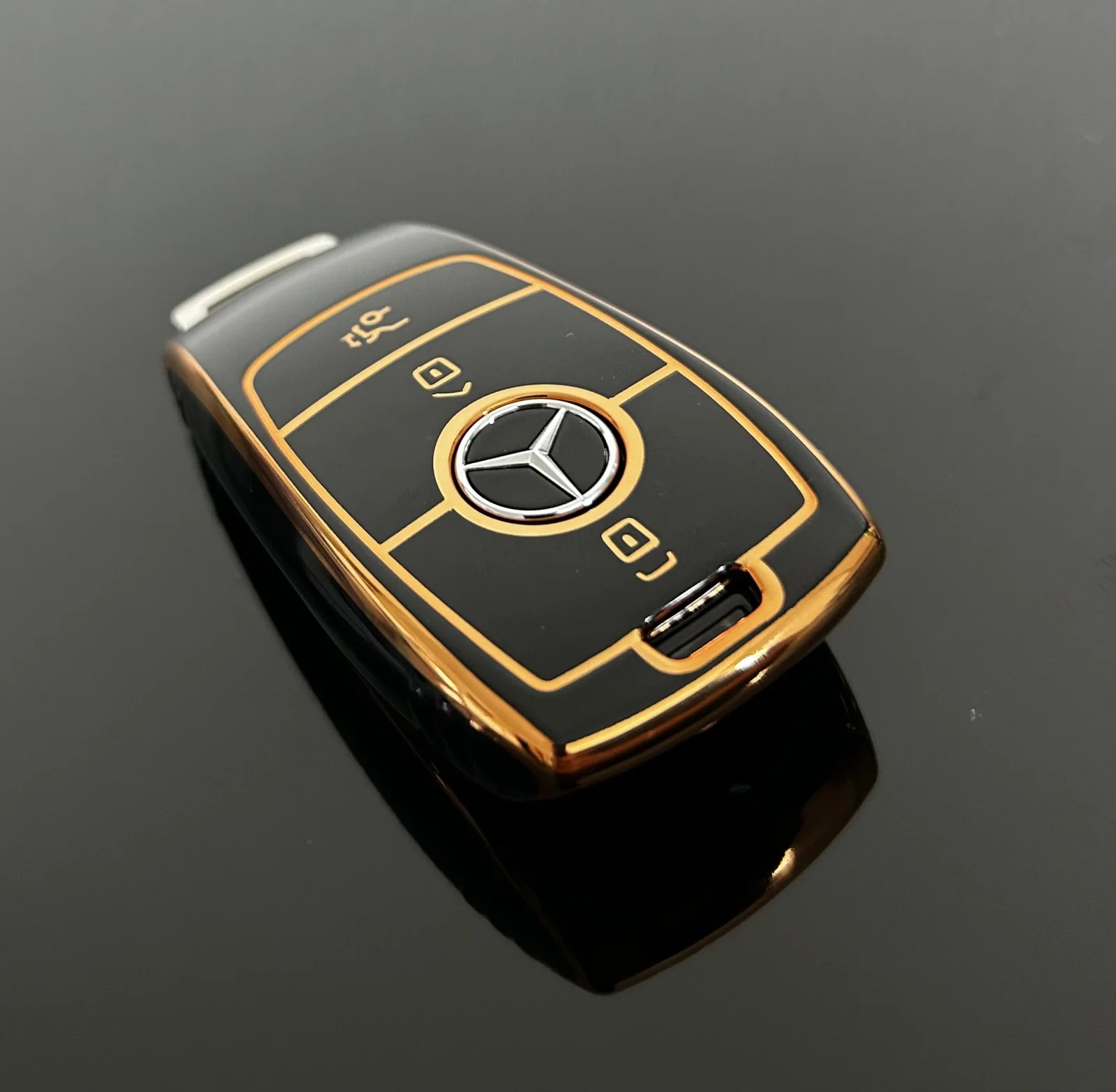für Mercedes Benz Schutzhülle GOLD Auto Fernbedienung Schlüssel Schutz Case-A C E S G Klasse GLC CLE CLA W177 205 213 222 167 AMG – Bild 3