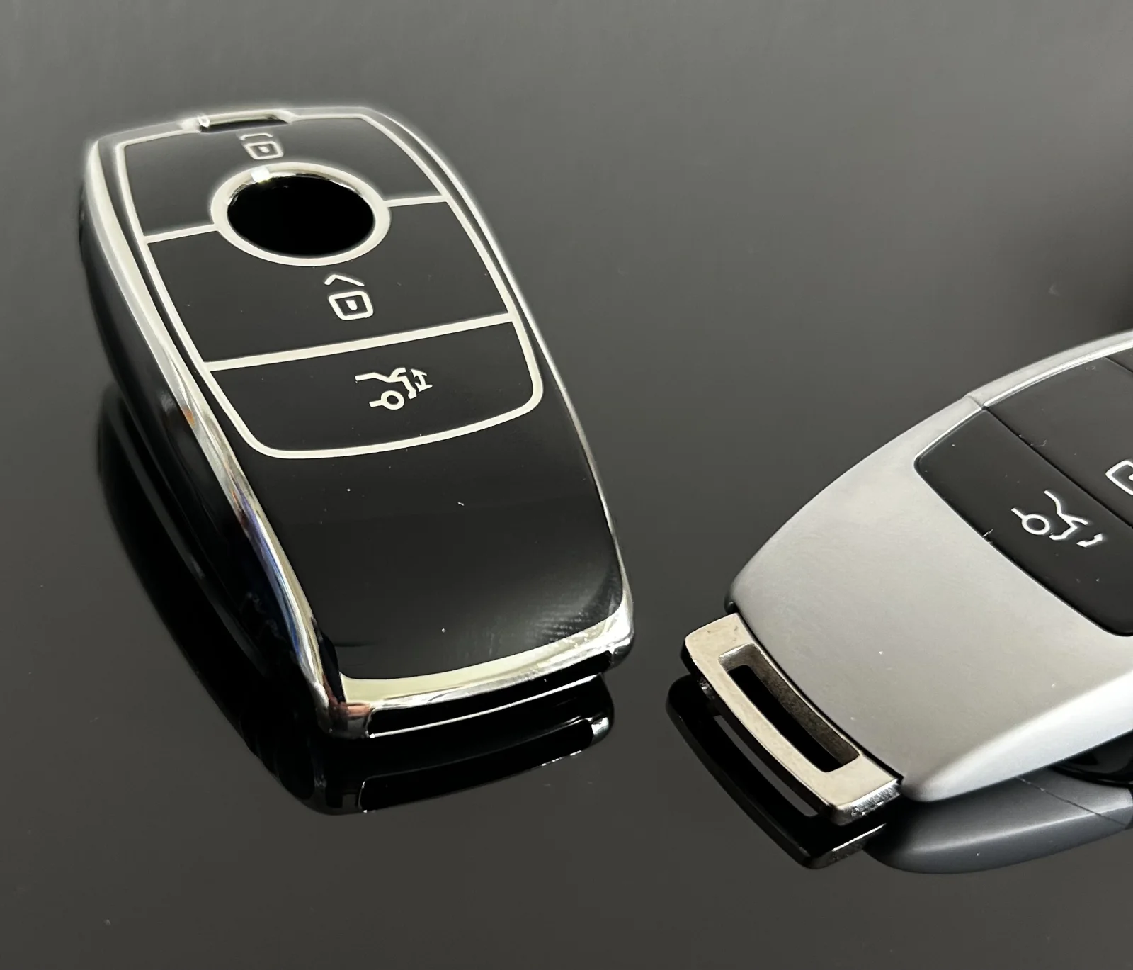 für Mercedes Benz Schutzhülle silber Auto Fernbedienung Schlüssel Schutz Case-A C E S G Klasse GLC CLE CLA W177 205 213 222 167 AMG – Bild 11