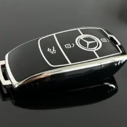 Alternative view of für Mercedes Benz Schutzhülle silber Auto Fernbedienung Schlüssel Schutz Case-A C E S G Klasse GLC CLE CLA W177 205 213 222 167 AMG