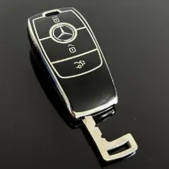 für Mercedes Benz Schutzhülle silber Auto Fernbedienung Schlüssel Schutz Case-A C E S G Klasse GLC CLE CLA W177 205 213 222 167 AMG – Bild 4