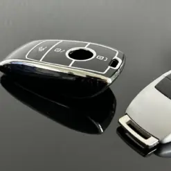 für Mercedes Benz Schutzhülle silber Auto Fernbedienung Schlüssel Schutz Case-A C E S G Klasse GLC CLE CLA W177 205 213 222 167 AMG – Bild 9