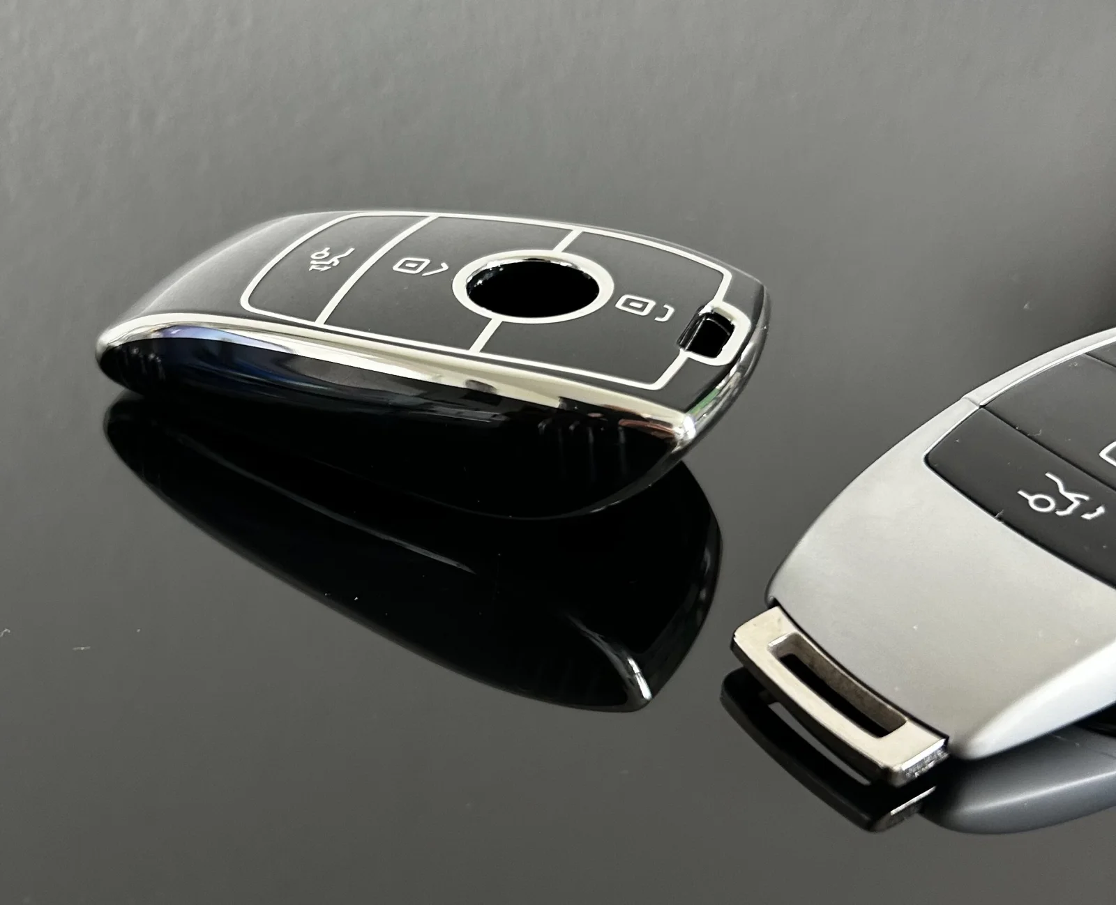 für Mercedes Benz Schutzhülle silber Auto Fernbedienung Schlüssel Schutz Case-A C E S G Klasse GLC CLE CLA W177 205 213 222 167 AMG – Bild 9