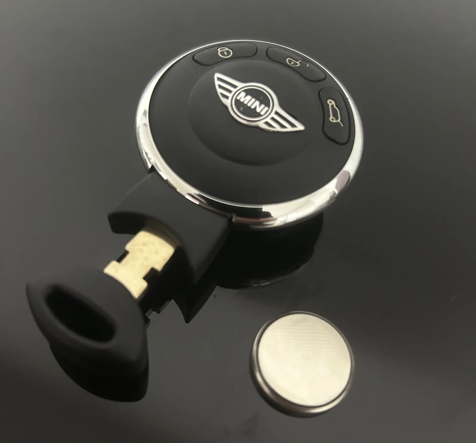 MINI original Schlüsselgehäuse + Logo Emblem Schlüssel Rohling BMW R56 R57 R58 Cabrio R60 R61 Clubman Countryman – Bild 6