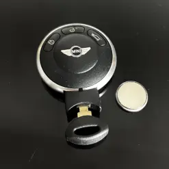 MINI original Schlüsselgehäuse Silber matt + Emblem Schlüssel Rohling BMW R56 R57 R58 Cabrio R60 R61 Clubman Countryman