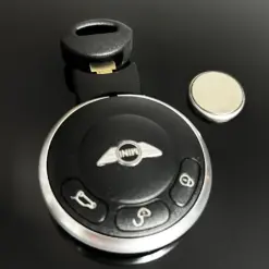 MINI original Schlüsselgehäuse Silber matt + Emblem Schlüssel Rohling BMW R56 R57 R58 Cabrio R60 R61 Clubman Countryman – Bild 6