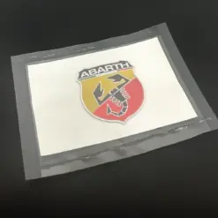 NEU Abarth Fiat 500 Aluminium 6cm Emblem Logo Schriftzug Patch Schild