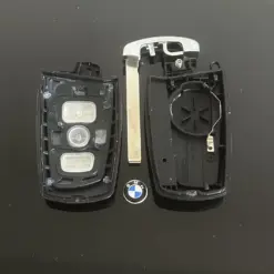 NEU blau Schlüssel Gehäuse 4 Tasten LOGO BMW METALL 1 3 5 7 F Serie X5 X6 F20 F22 F30 – Bild 2