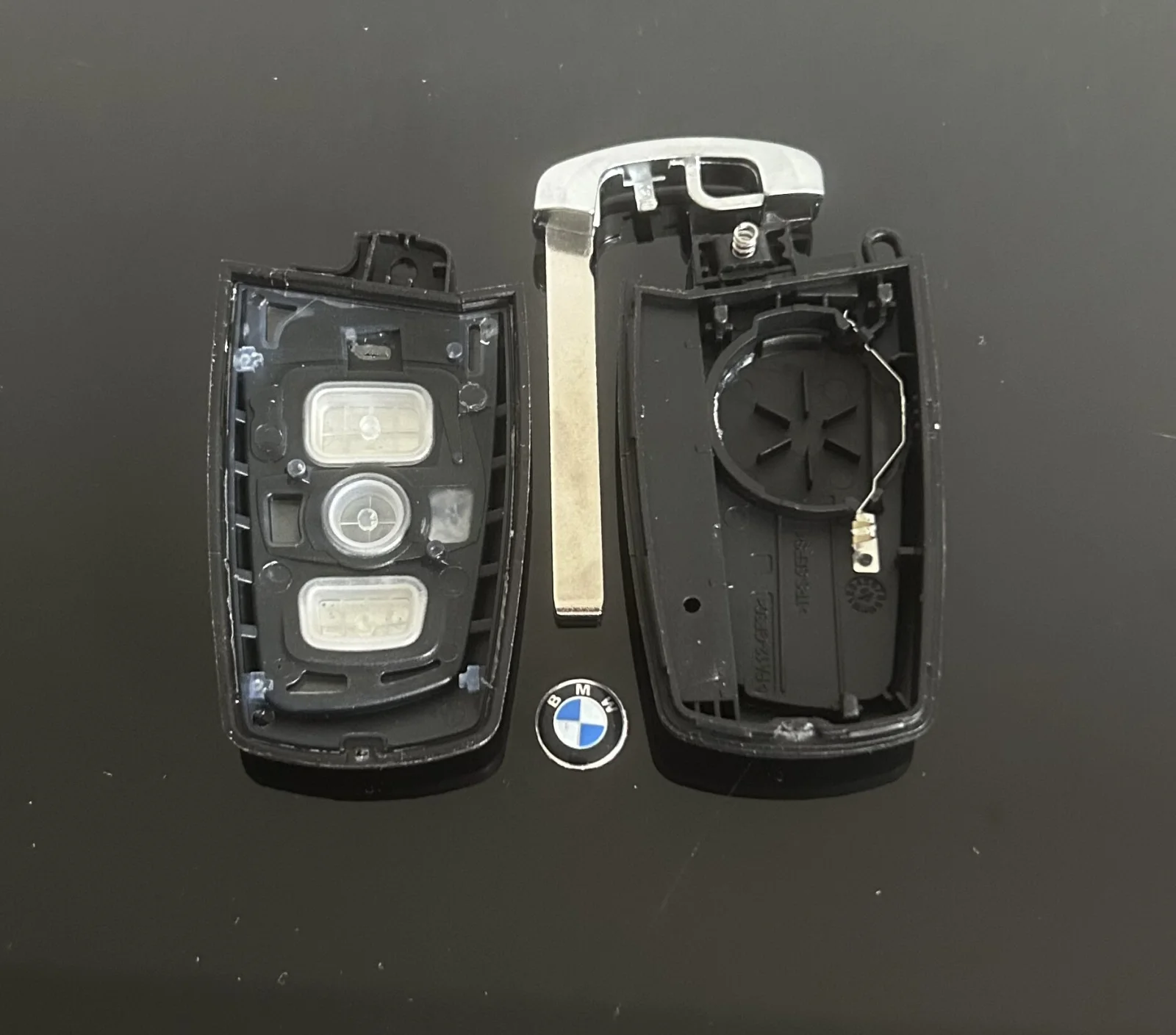 NEU blau Schlüssel Gehäuse 4 Tasten LOGO BMW METALL 1 3 5 7 F Serie X5 X6 F20 F22 F30 – Bild 2