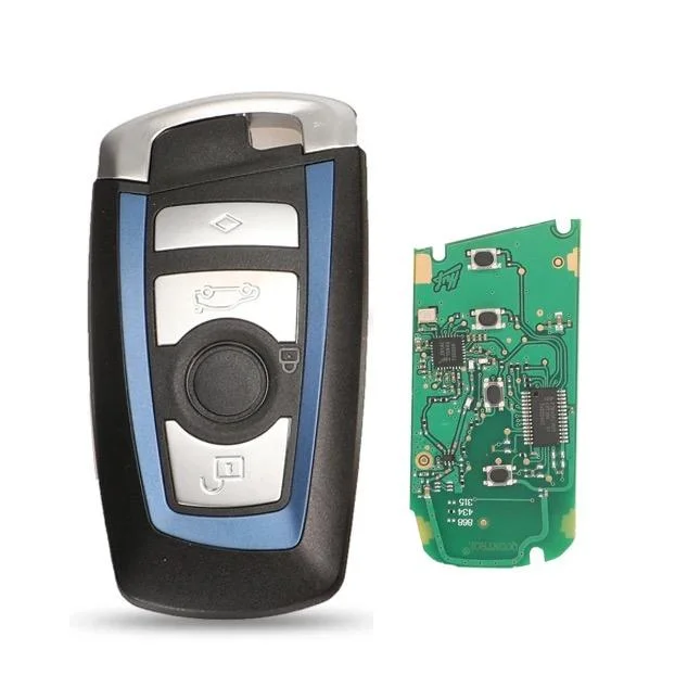 NEU blau Schlüssel Incl. ELEKTRONIK 4 Tasten BMW METALL F20 F21 F22 F30 F31 F80 E84 F85