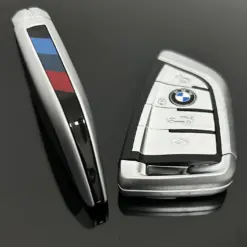 NEU Schlüssel Gehäuse 4 Tasten mit EMBLEM für BMW METALL 3 5 6 8 X3 X4 X5 X7 G-Serie G21 G20 G31 G30