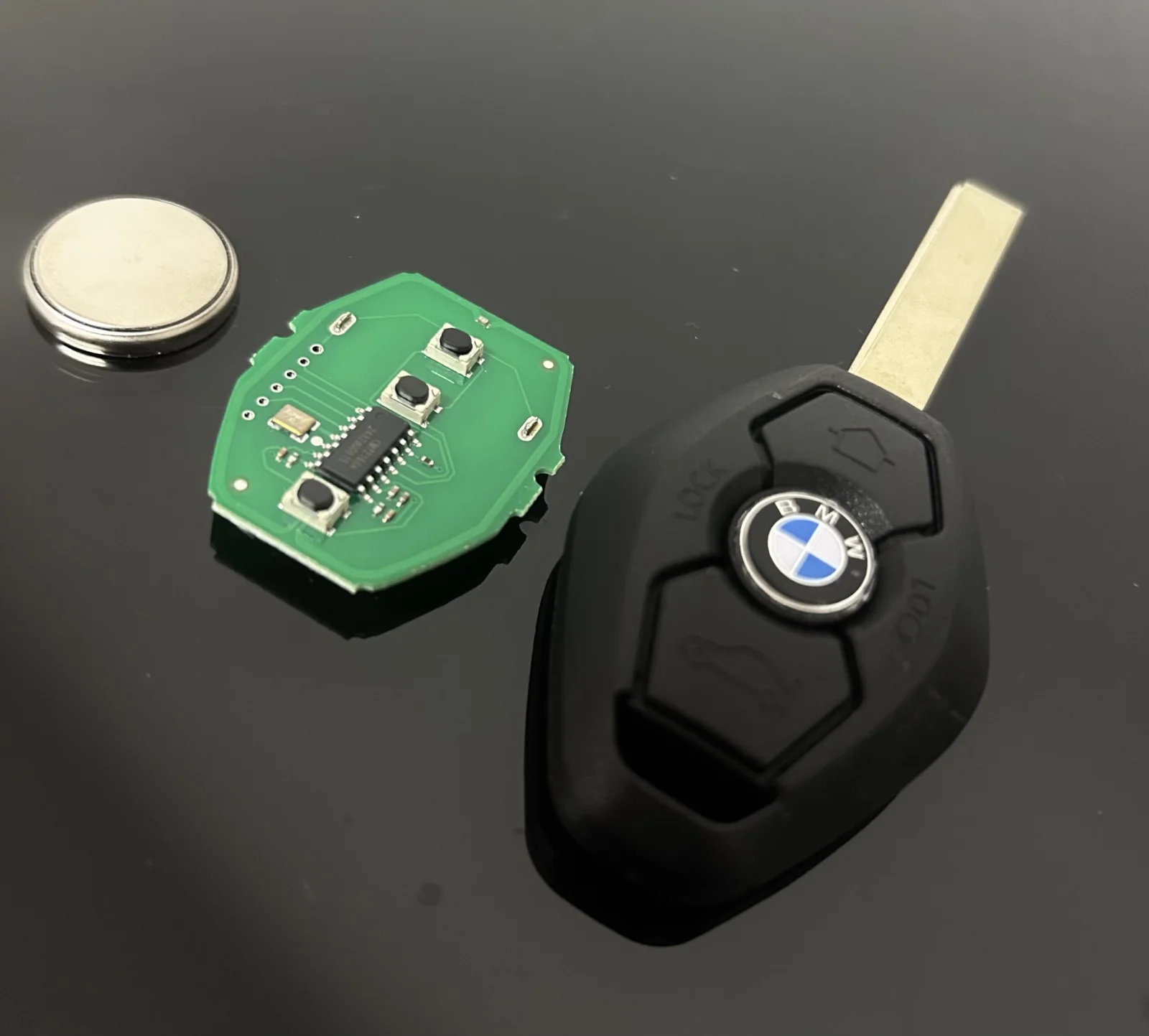 NEU Schlüsselgehäuse 3 Tasten + ELEKTRONIK BMW Z3 Z4 X3 X5 M5 325i E38 E39 E46 – Bild 4