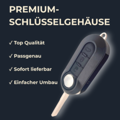 Ersatzgehäuse für Fiat Autoschlüssel 3 Tasten – passgenau & hochwertig – Bild 2